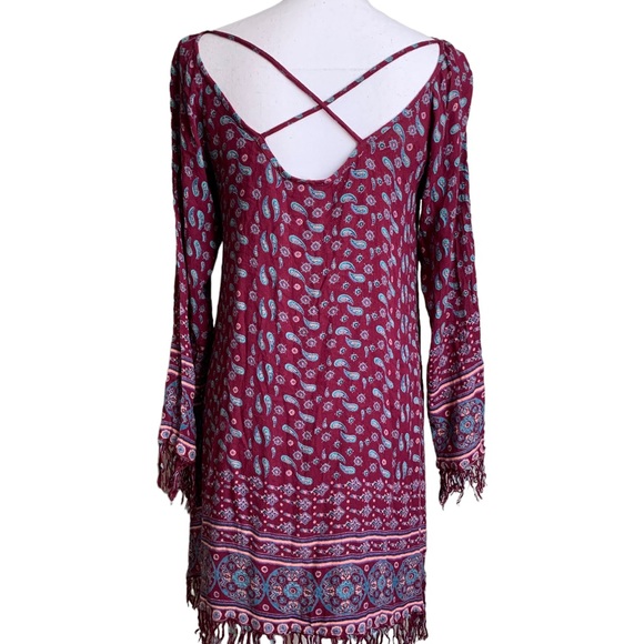 En Creme Boho Frayed Dress Size Large - Picture 6 of 17